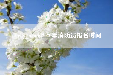 安丘2020年消防员报名时间
