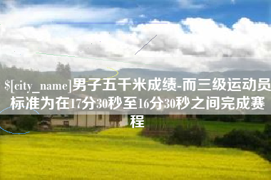 安丘男子五千米成绩-而三级运动员标准为在17分30秒至16分30秒之间完成赛程