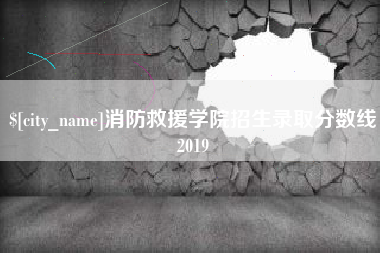 安丘消防救援学院招生录取分数线2019