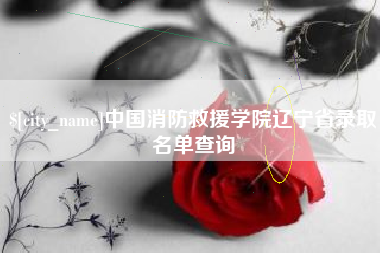 安丘中国消防救援学院辽宁省录取名单查询