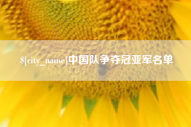 安丘中国队争夺冠亚军名单