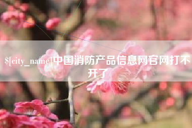 安丘中国消防产品信息网官网打不开了
