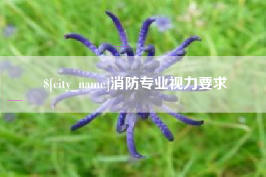安丘消防专业视力要求