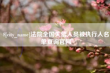 安丘法院全国失信人员被执行人名单查询官网