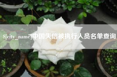 安丘中国失信被执行人员名单查询