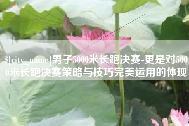 安丘男子5000米长跑决赛-更是对5000米长跑决赛策略与技巧完美运用的体现