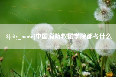 安丘中国消防救援学院都考什么