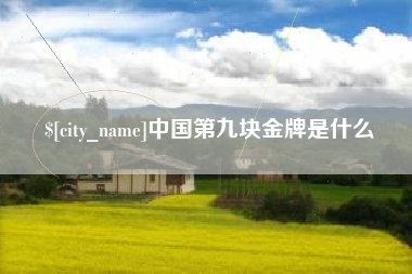 安丘中国第九块金牌是什么