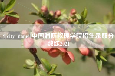 安丘中国消防救援学院招生录取分数线2021
