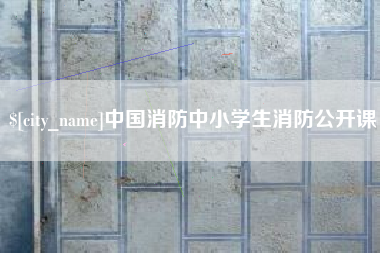 安丘中国消防中小学生消防公开课