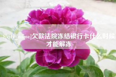 安丘欠款法院冻结银行卡什么时候才能解冻