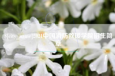 安丘2021中国消防救援学院招生简章