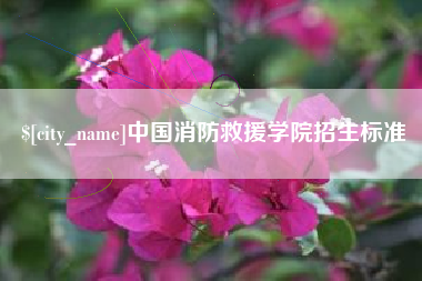 安丘中国消防救援学院招生标准