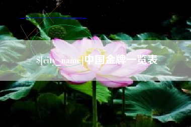 安丘中国金牌一览表