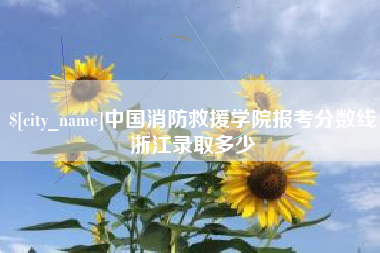 安丘中国消防救援学院报考分数线浙江录取多少