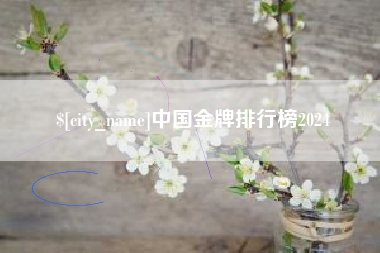 安丘中国金牌排行榜2024